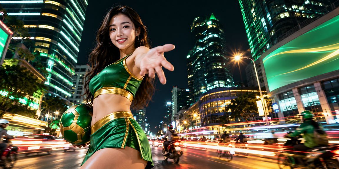 Khu giải trí casino neon sôi động về đêm tại Hà Nội